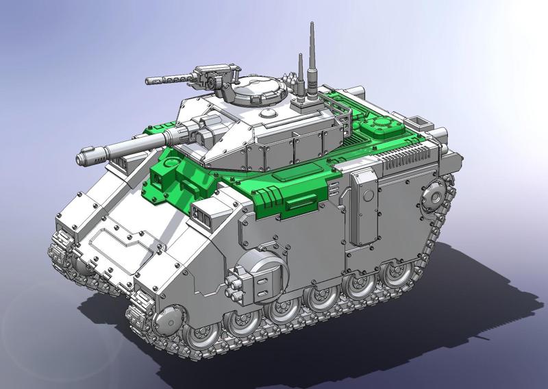 Hull Roof for Tracked Gladiator 28mm