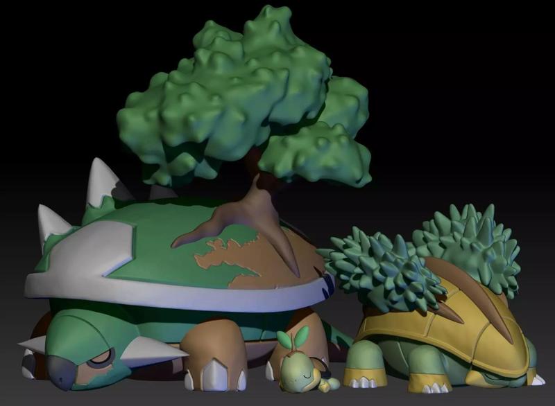 Pokemon Turtwig Grotle Torterra