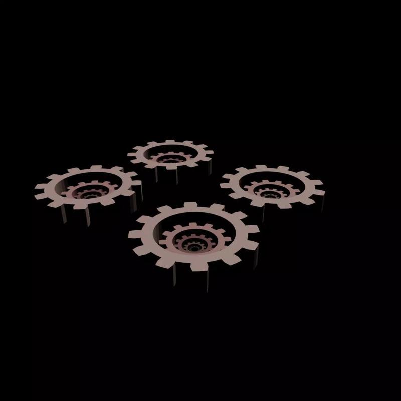 Quadruple printable cogs