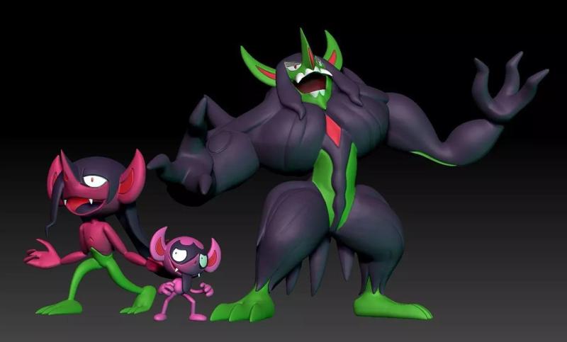 Pokemon Impidimp Morgrem Grimmsnarl