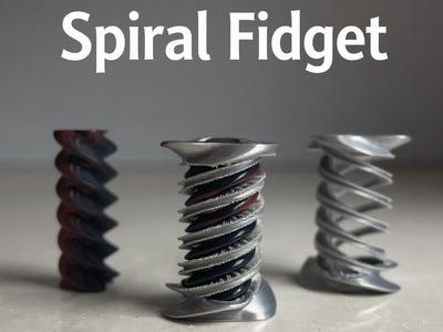 Passthrough spiral fidget stepped for ASMR sound