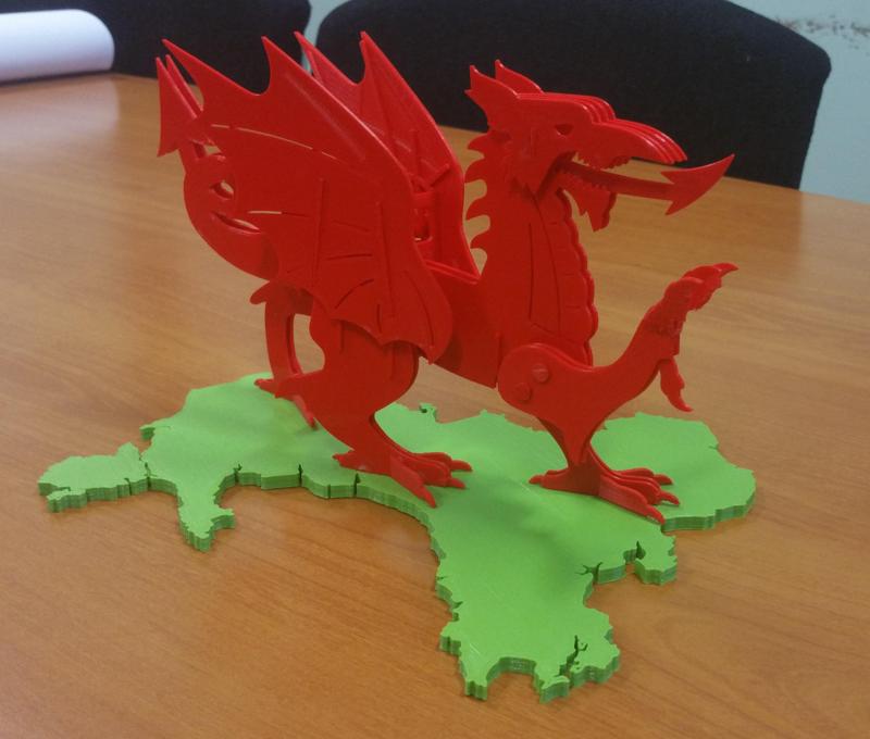Welsh Dragon Statue - Scale Model