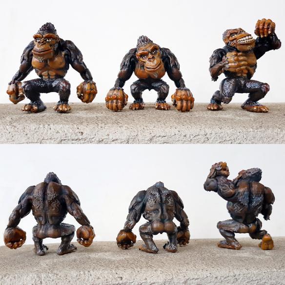Cartoon Ape Three Pose Set