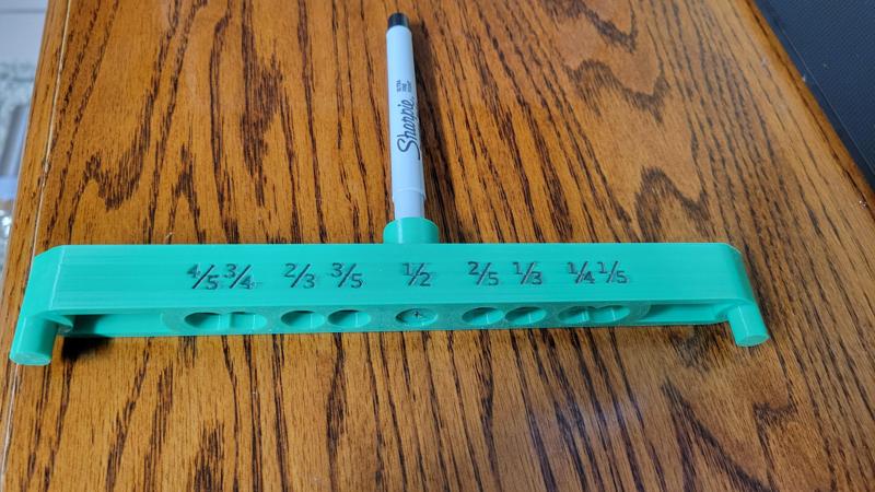 200mm Center Finder with thirds, quarters, and fifths