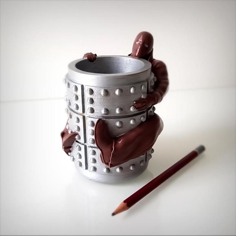 Immortal pen holder.