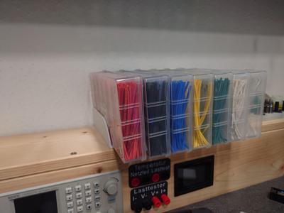 Assortment box holder (e.g. shrink tubing)