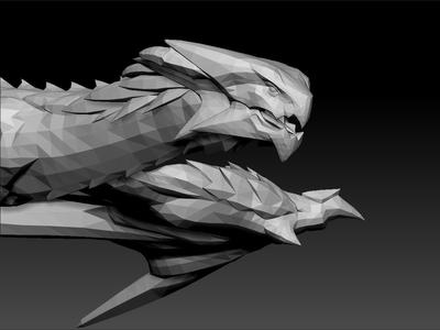 Dragon lowpoly for game ue5 - ue6 - unity3d