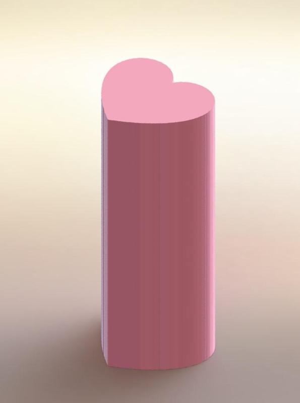 Heart Pillar Candle
