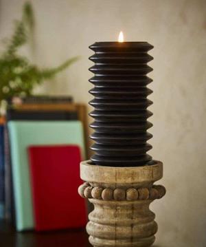 chunky ribbed pillar candle mold
