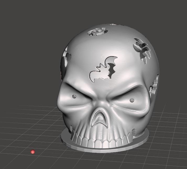 skull usb or batt candle light