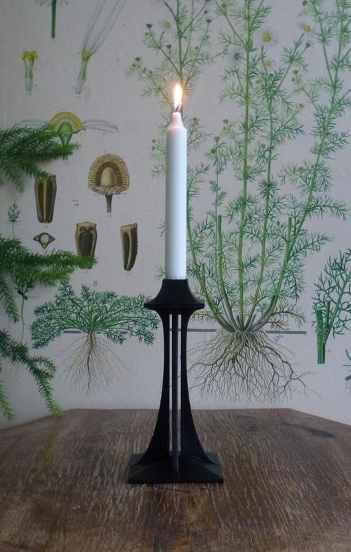 Art deco candle and tealight holder