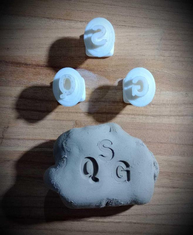 Arial alphabet stamps