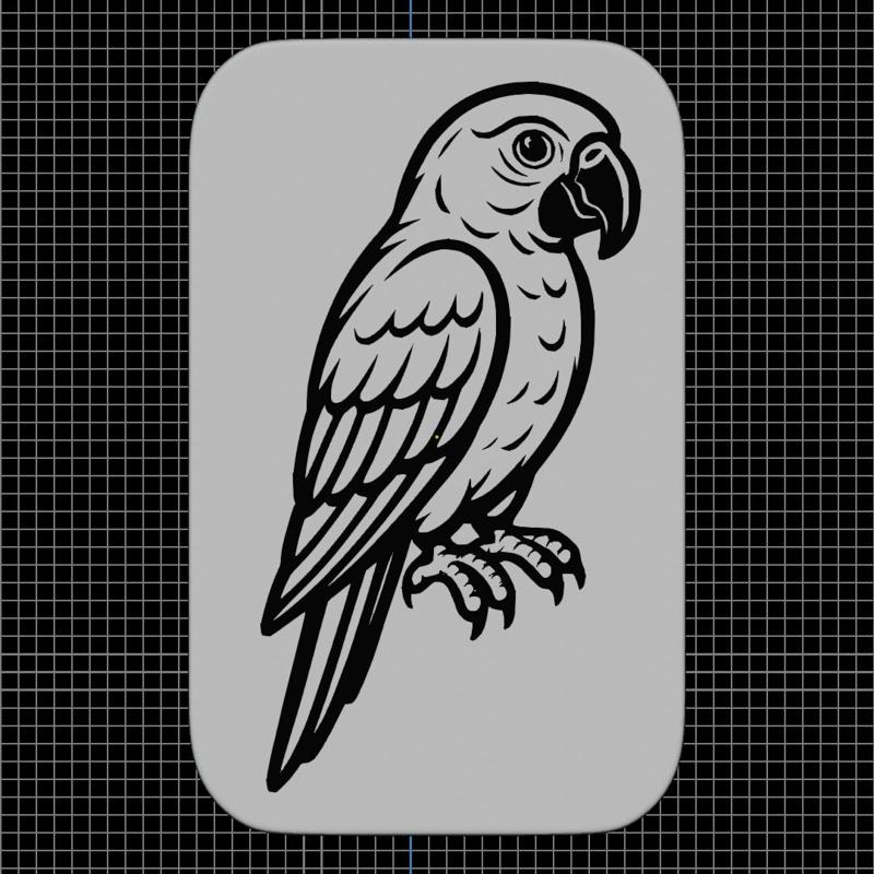 Parrot Stamp