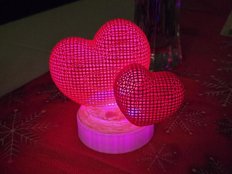 Double Heart Lamp / Decoration
