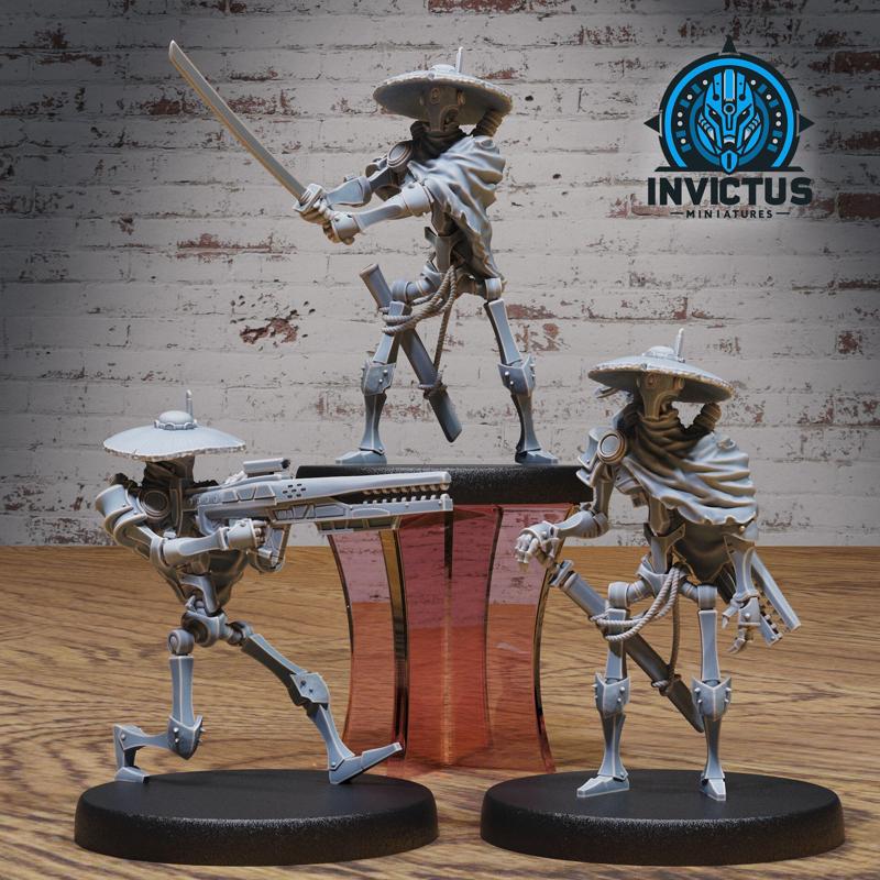 Robot Poacher Male Set / Steampunk Construct / War Steel Droid / Infantry Machine / Warrior Control Mechanism / Battle Automaton Robot / Steam Technology Society Encounter