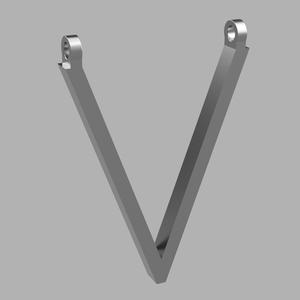 Letter V Greek Style Necklace Amulet