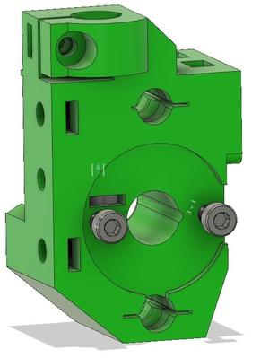 Prusa MMU2 Selector with magnet and opened FINDA canal