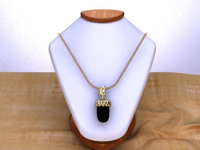 Printable pendant acorn STL