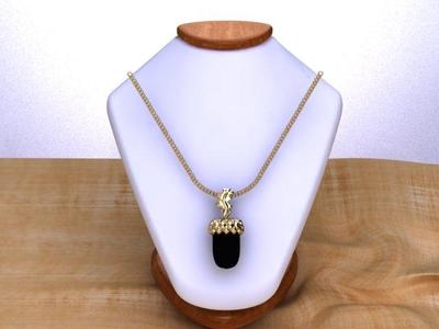 Printable pendant acorn STL