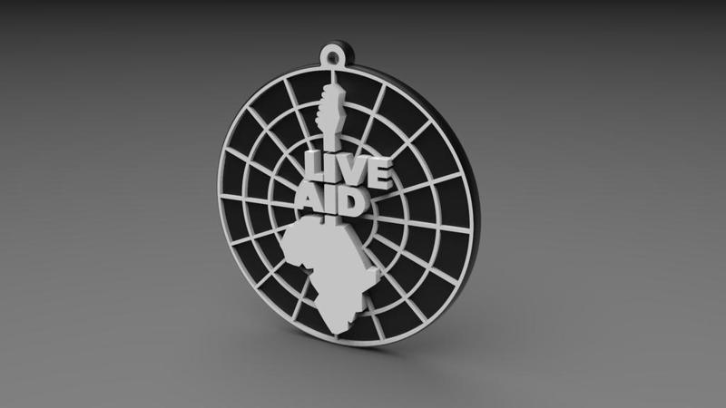 Ciondolo portachiavi Live Aid keychain