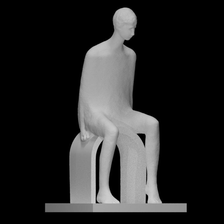 Abstract seated man