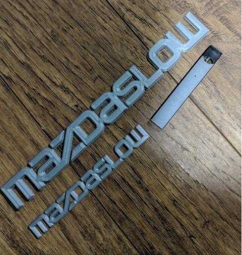 Mazdaslow Badge And License plate frame (2 piece fits 120x120mm)