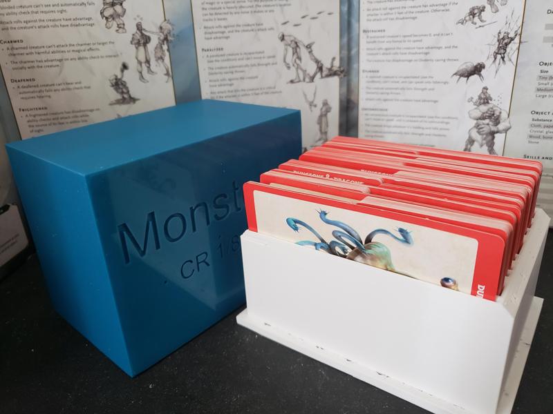 Dungeons and Dragons Monster cards box