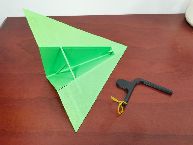 Paper Airplane with Adjustable Rudder