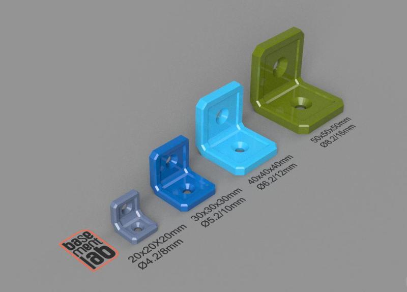 Corner Bracket - Ribbed - HEAVY-DUTY - 2020 / 3030 / 4040 / 5050 V/T-Slot Profile