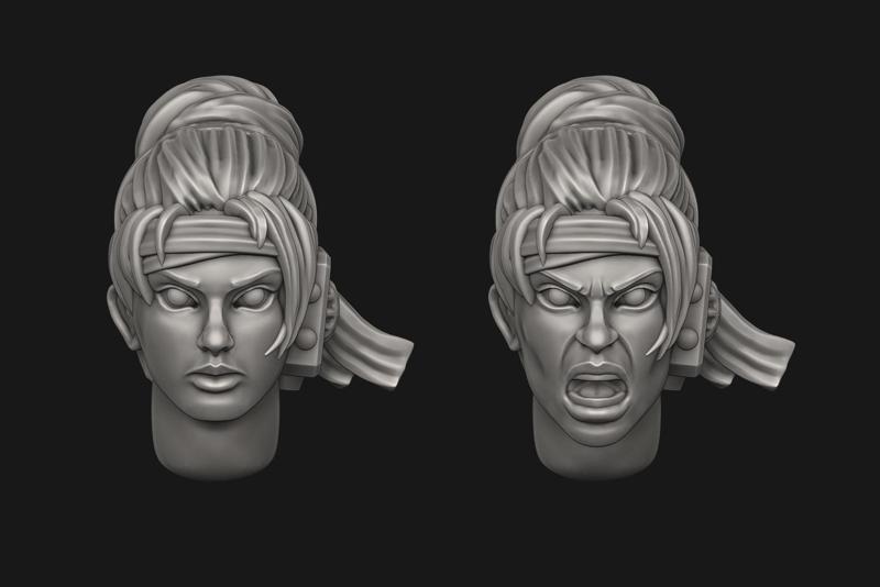 101st Female Sergeant Head x 2