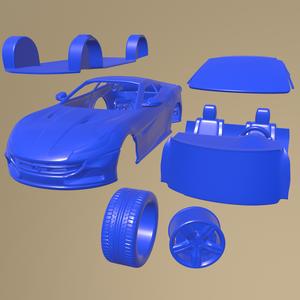 Ferrari Portofino PRINTABLE CAR IN SEPARATE PARTS