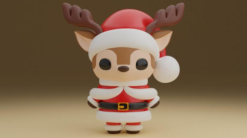 Christmas deer figure