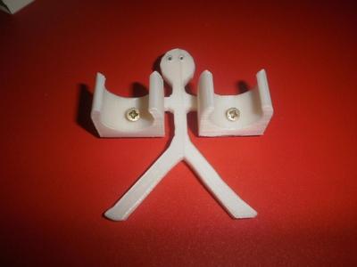 PORTAESCOBAS DOBLE 25 MM