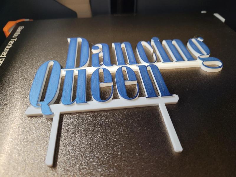 Cake Topper - Dancing Queen - Mamma Mia Font