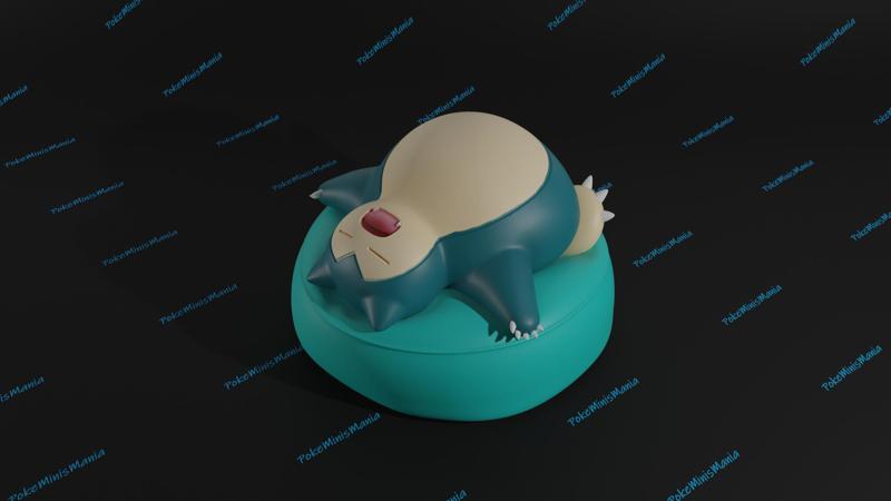Snorlax asleep on a pillow 3D print model