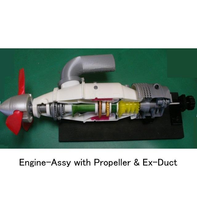 Turboprop Engine, for Business Aircraft, Free Turbine Type, Cutaway