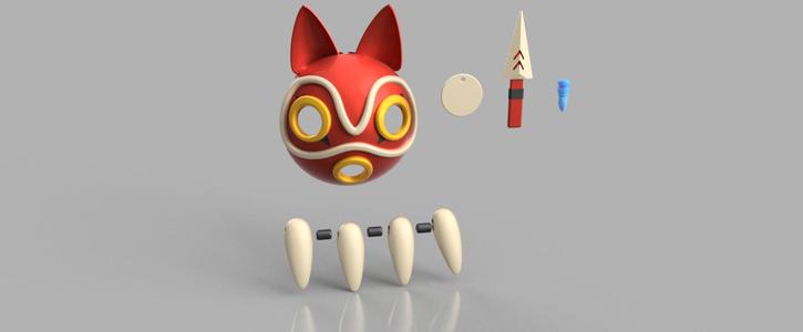 Máscara Princesa Mononoke 2.0