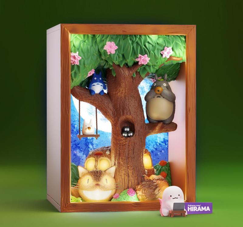 My Neighbor Totoro Book Nook / Bookshelf diorama