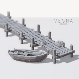 PIER AND BOAT SET