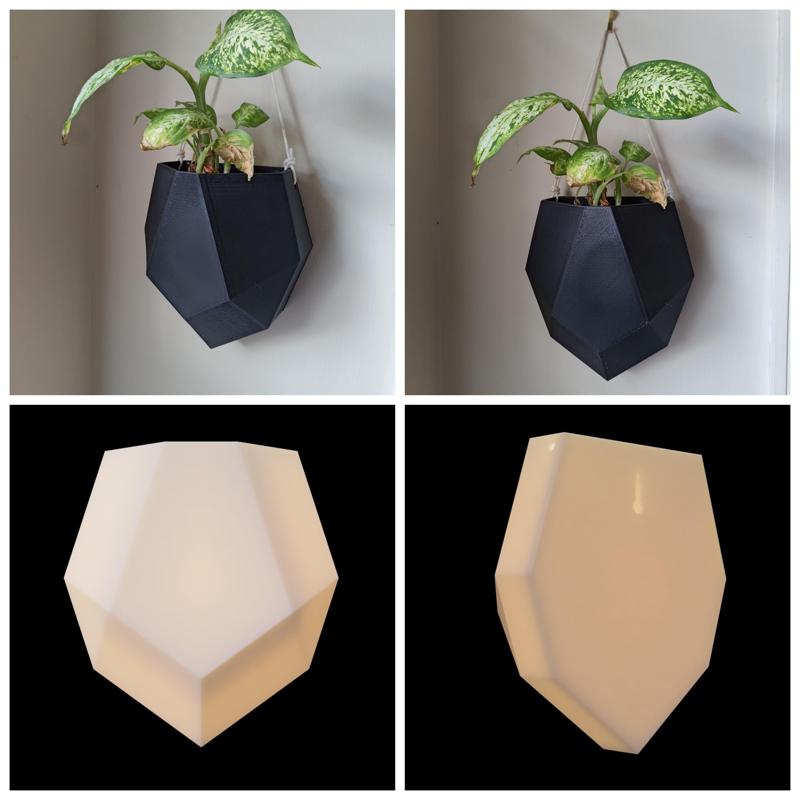 Hanging Geometric Faceted Planter