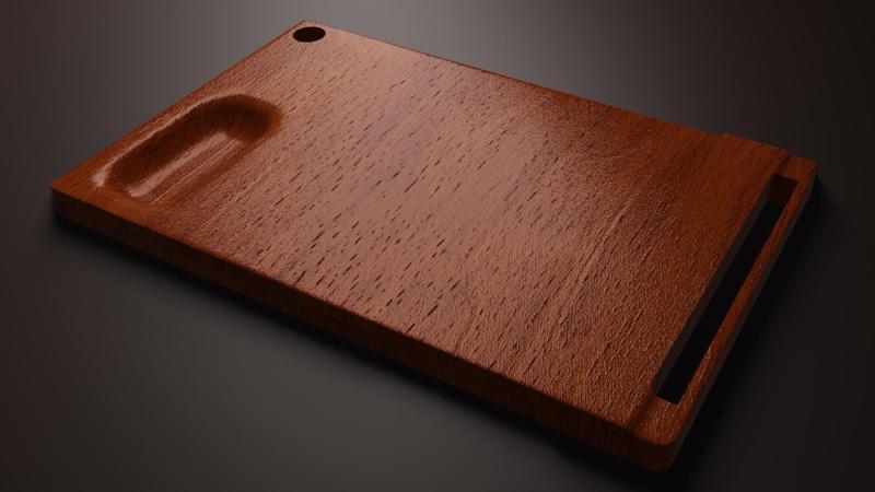 Wooden chopping boards 3D model with PBR Texture