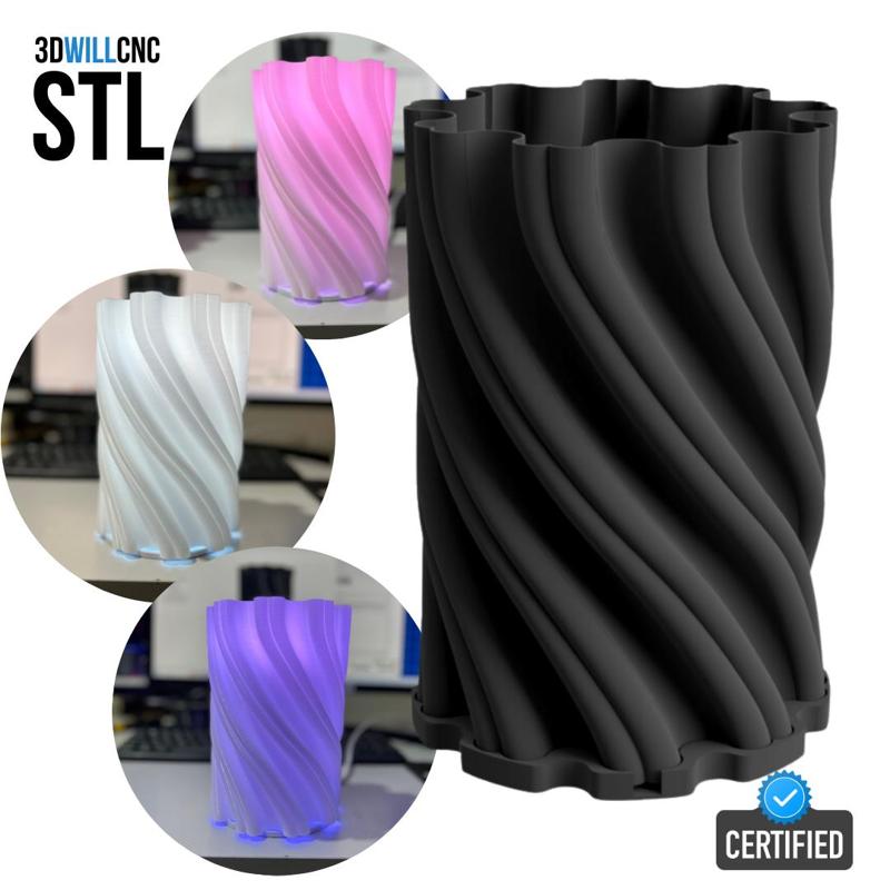 Luminária de mesa orgânica torcida Modelo 01