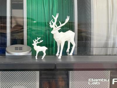 Cute Mini Low-Poly Reindeer Ornaments