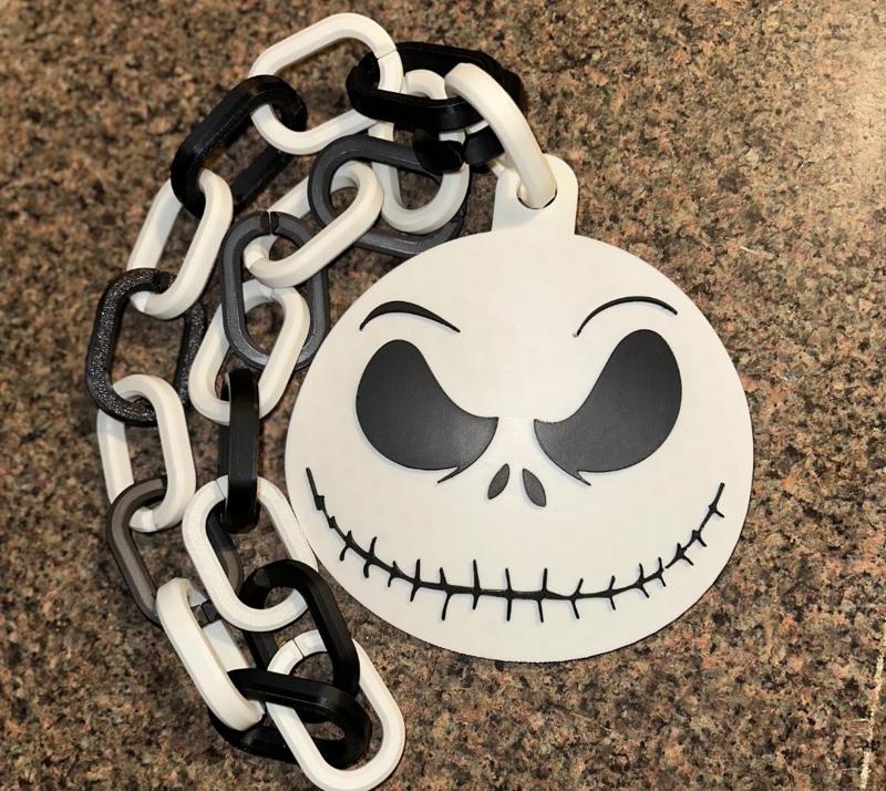 Jack Skellington Oversized Chain - Simple Print 