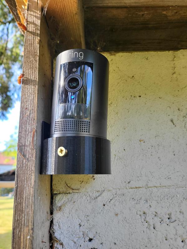 Stick up cam support, camera ring