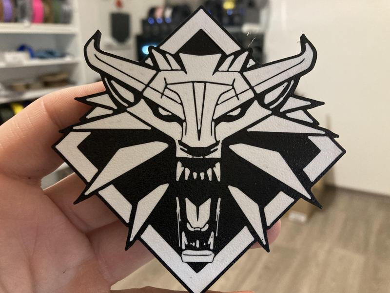 Witcher wolf logo coaster