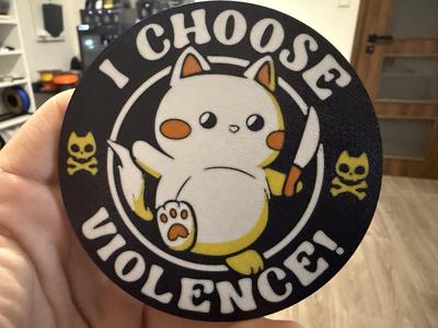 Cat choose violence coaster