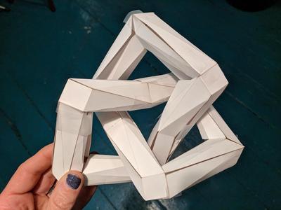 Papercraft trefoil knot