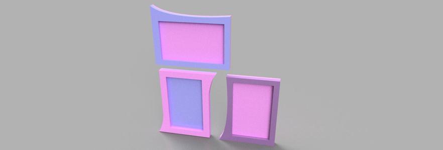 Frames with asymmetrical tips
