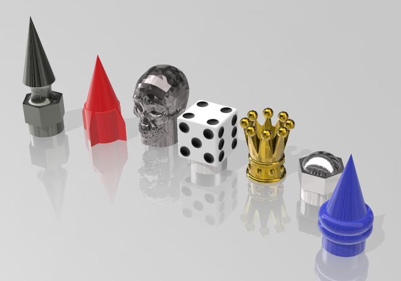 CAPS FOR CAR WHEEL VALVES VARIOUS MODELS